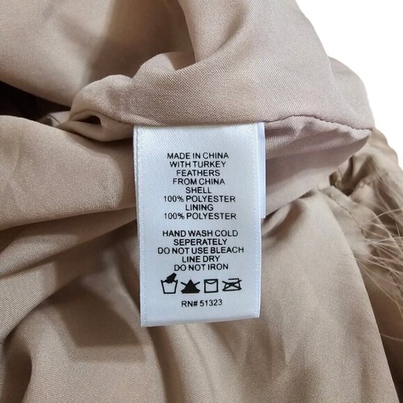 CeCe Bohemian Luxe Blush Gold Sequined Feather-Trim Slip Dress Sz 2 - Picture 9 of 10